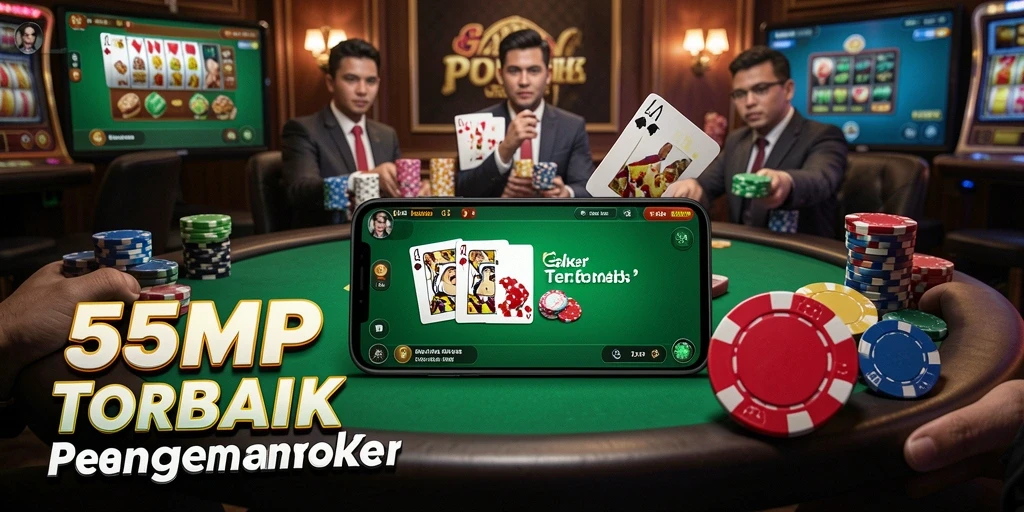 Tampilan gameplay Poker 55RP yang seru dan mendebarkan.