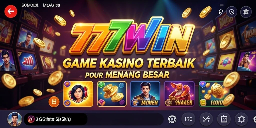 Tampilan gameplay mendebarkan dalam aplikasi Kasino 777WIN.