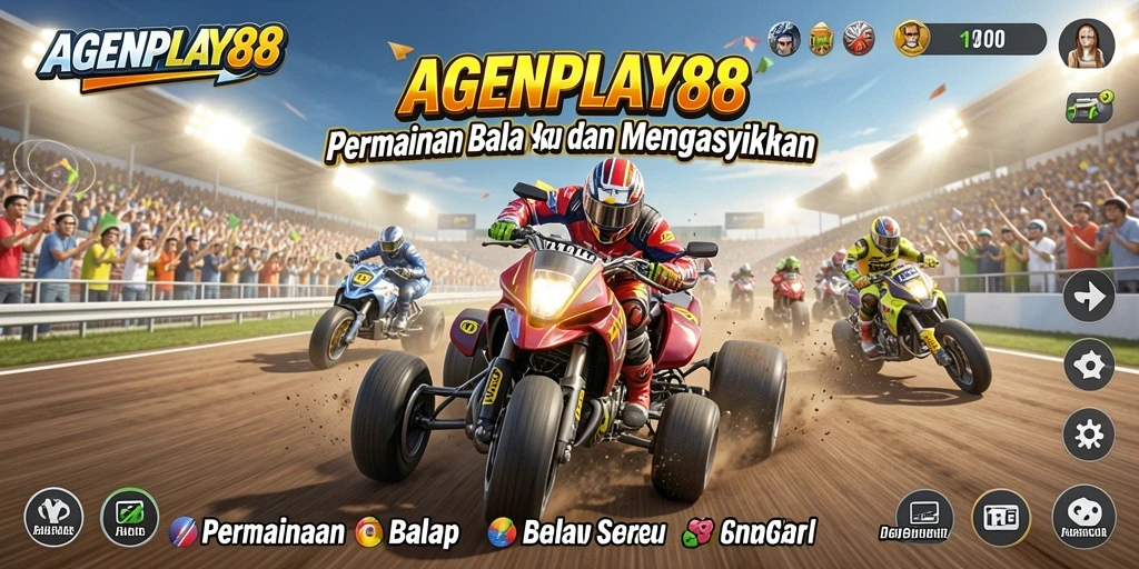 Tampilan gameplay balapan yang mengasyikkan dari AGENPLAY88.