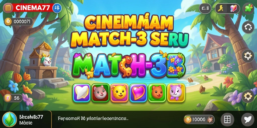 Gameplay seru CINEMA77 yang penuh dengan tantangan Match-3.