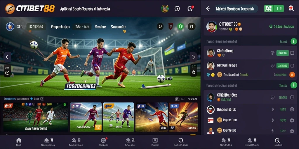 Tampilan antarmuka aplikasi CITIBET88 yang menarik dan modern.