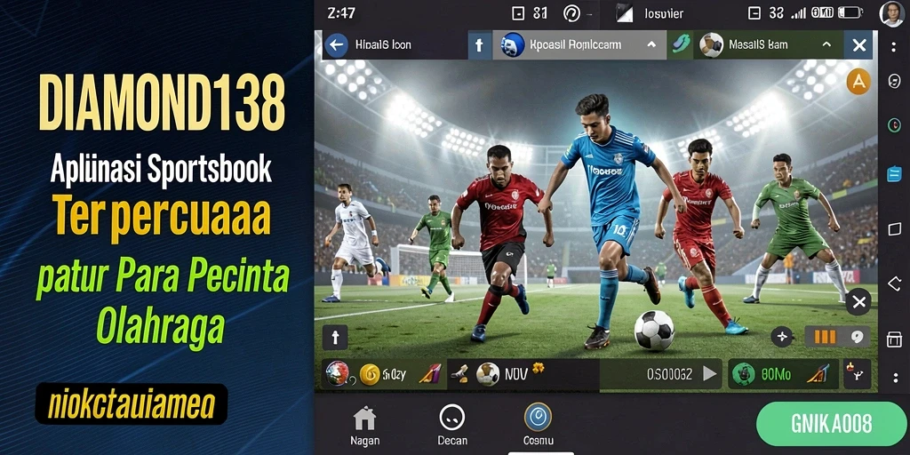 Screenshot utama DIAMOND138 menunjukkan antarmuka taruhan olahraga yang menarik.