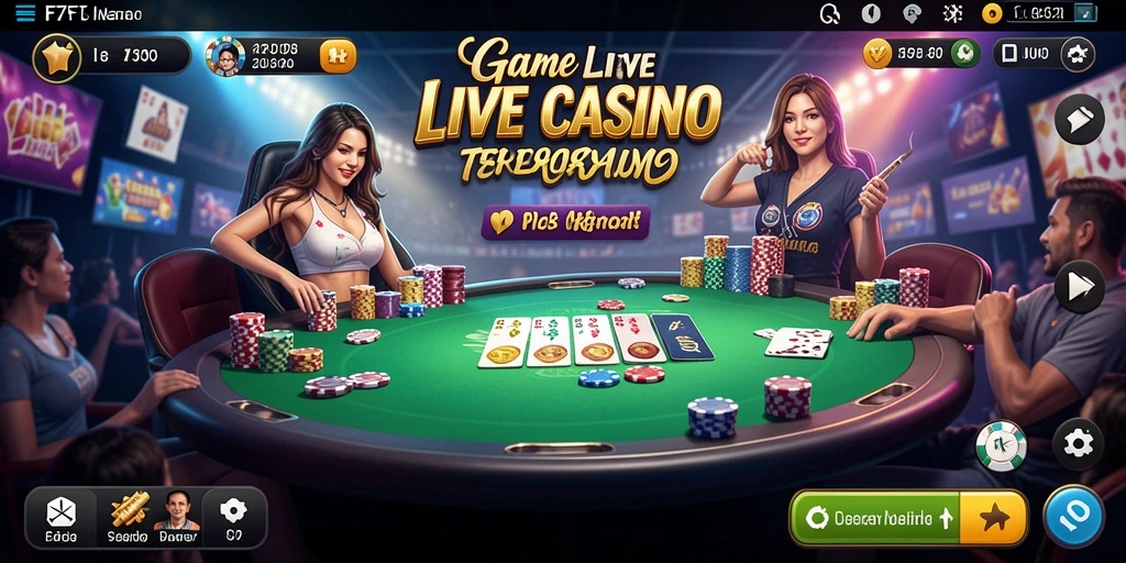 Gameplay Live Casino yang seru dan interaktif di F7F7.
