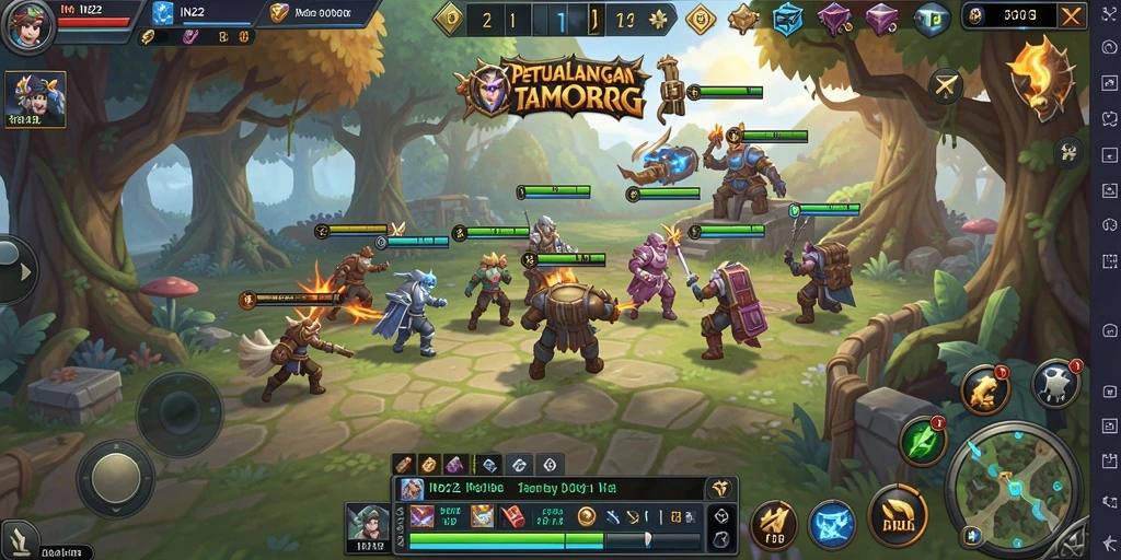 Screenshot gameplay IN22 menampilkan pertarungan seru dalam dunia MMORPG.