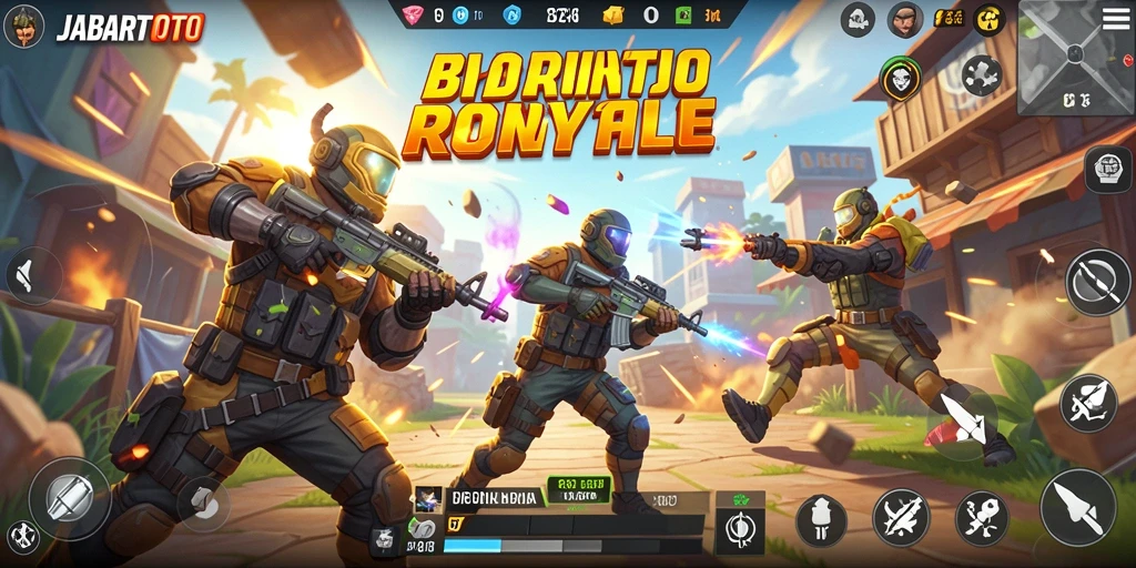 Gameplay seru JABARTOTO di arena Battle Royale.