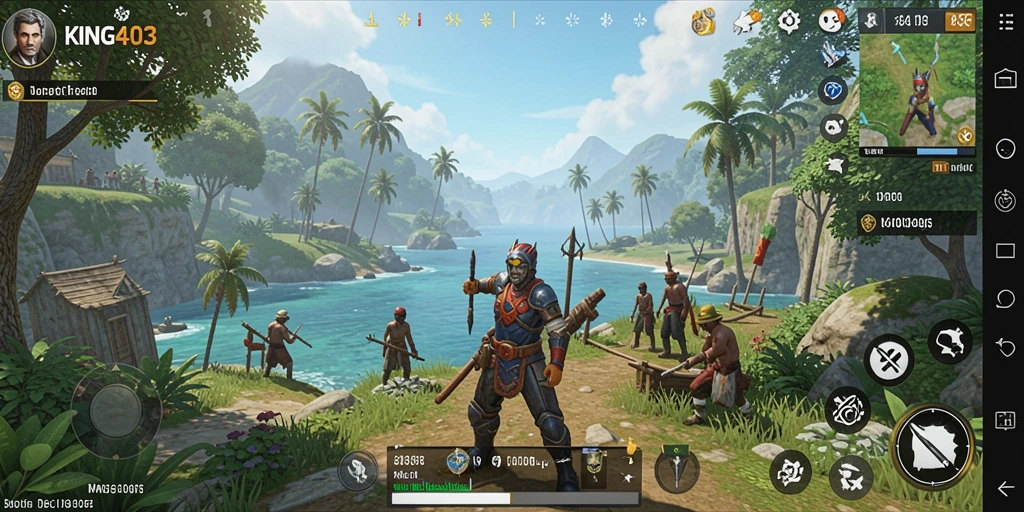 Screenshot gameplay KING403 menampilkan eksplorasi dunia terbuka yang menarik.