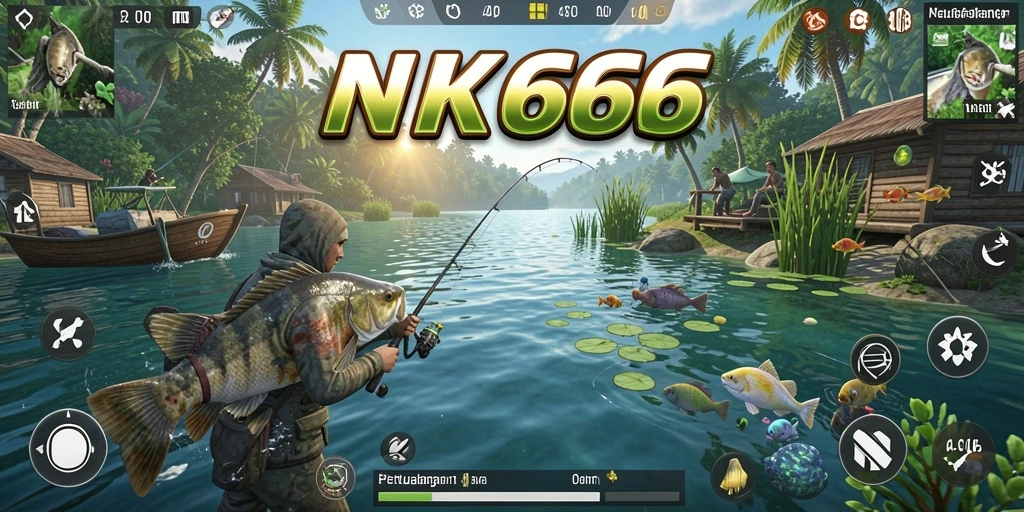 Screenshot NK666 menampilkan gameplay memancing yang seru dan interaktif.