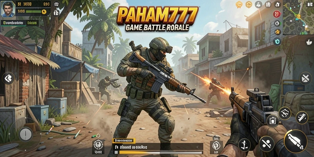 Gameplay mendebarkan di PAHAM777 dengan aksi seru Battle Royale.