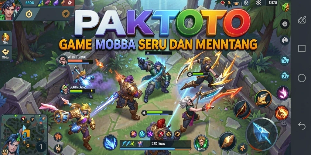 Gameplay seru PAKTOTO dengan aksi MOBA yang mendebarkan.