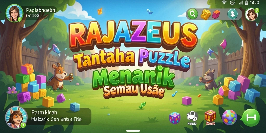 Tangkapan layar utama RAJAZEUS yang menunjukkan gameplay menantang.