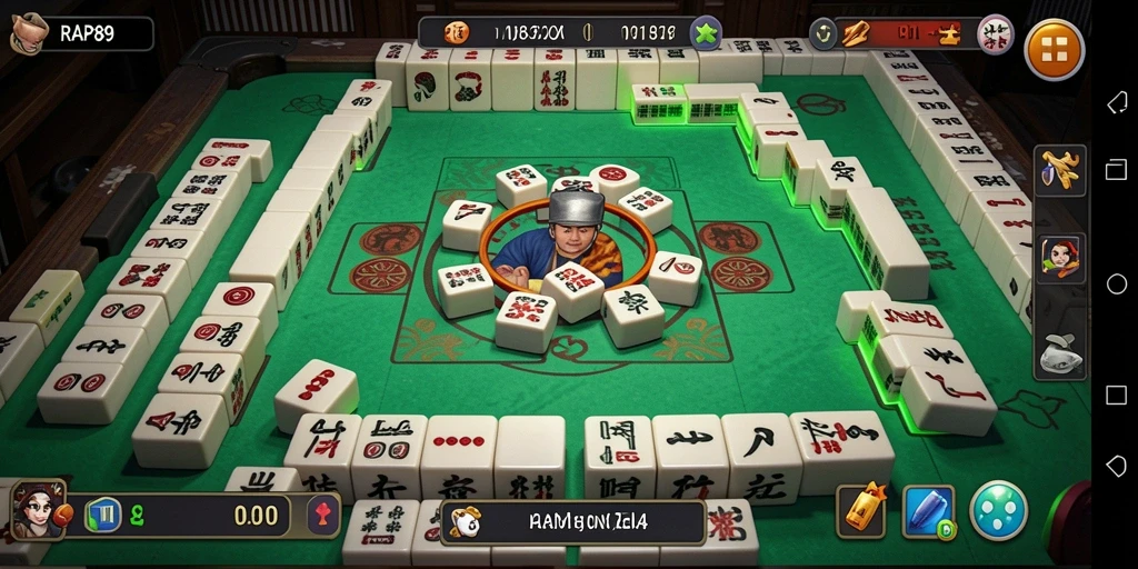 Tampilan gameplay RAP89 yang seru dan menantang dalam permainan Mahjong.