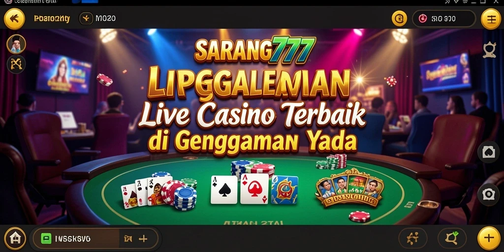 Screenshot gameplay SARANG777 menunjukkan dealer langsung dalam aksi.