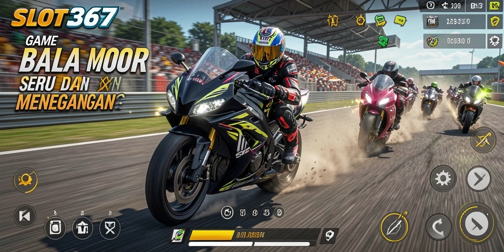 Tampilan gameplay SLOT367 dengan balapan motor yang mendebarkan.
