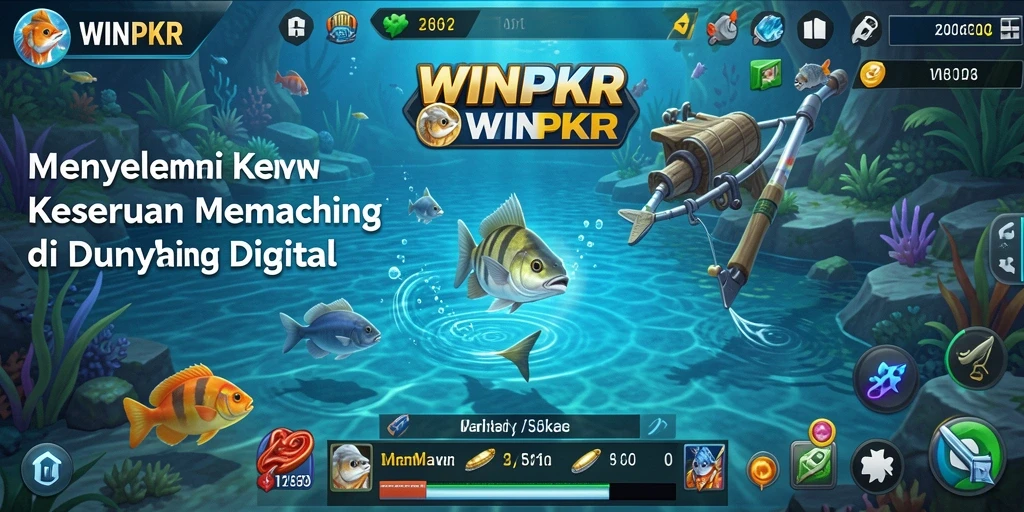 Tangkapan ikan yang besar dalam gameplay WINPKR yang seru.
